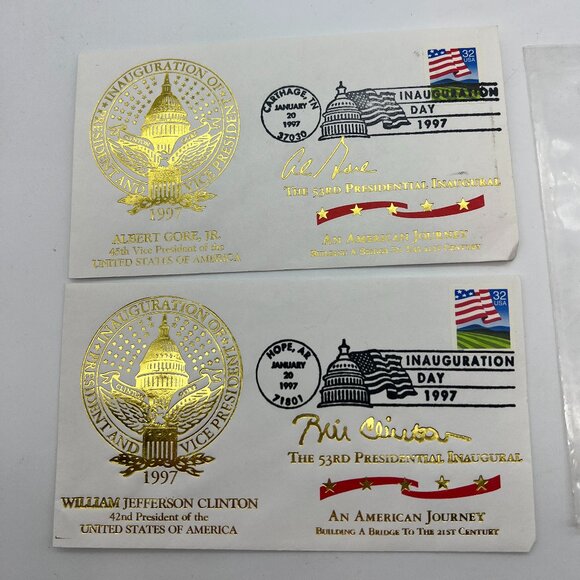 The Official 1997 Presidential Inaugural Commemorative‎ Cover Set Envelopes - Picture 1 of 6